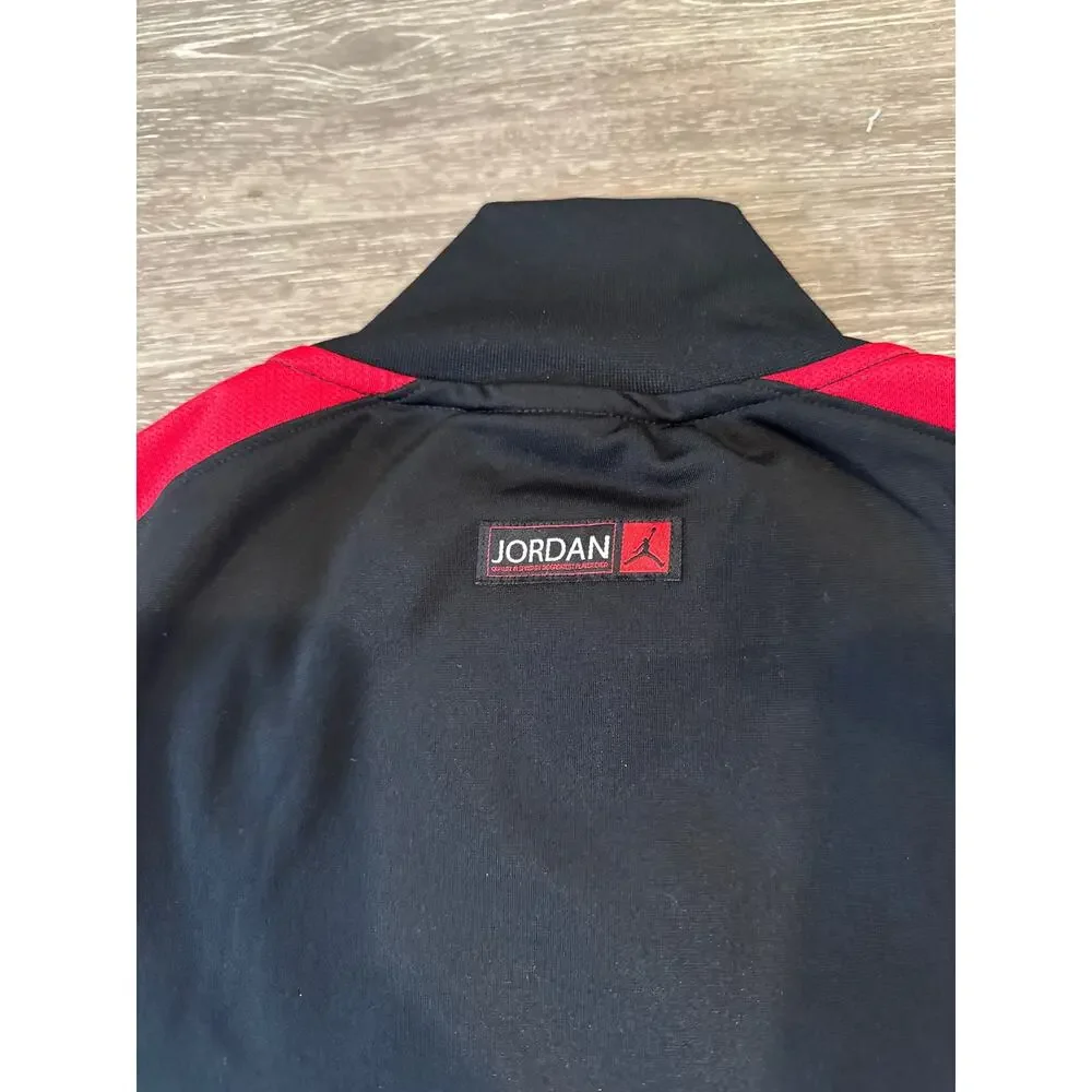 Nike Air Jordan Men’s Full Zipper Jacket Size‎ L Red /Black 100% Polyester
